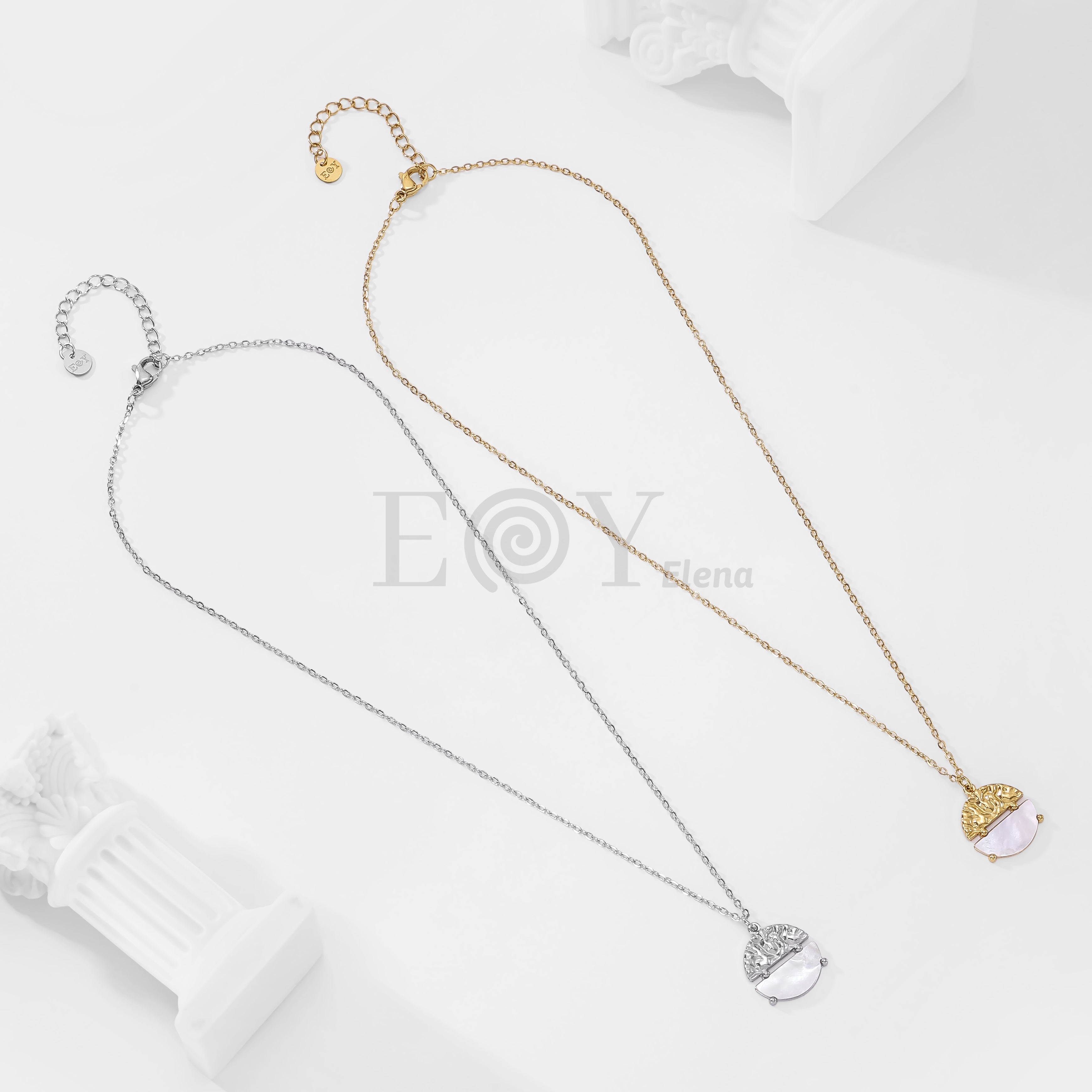 Collar chapa con nacar