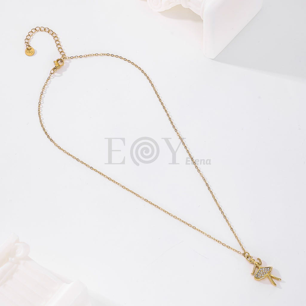Collar bailarina con circonitas