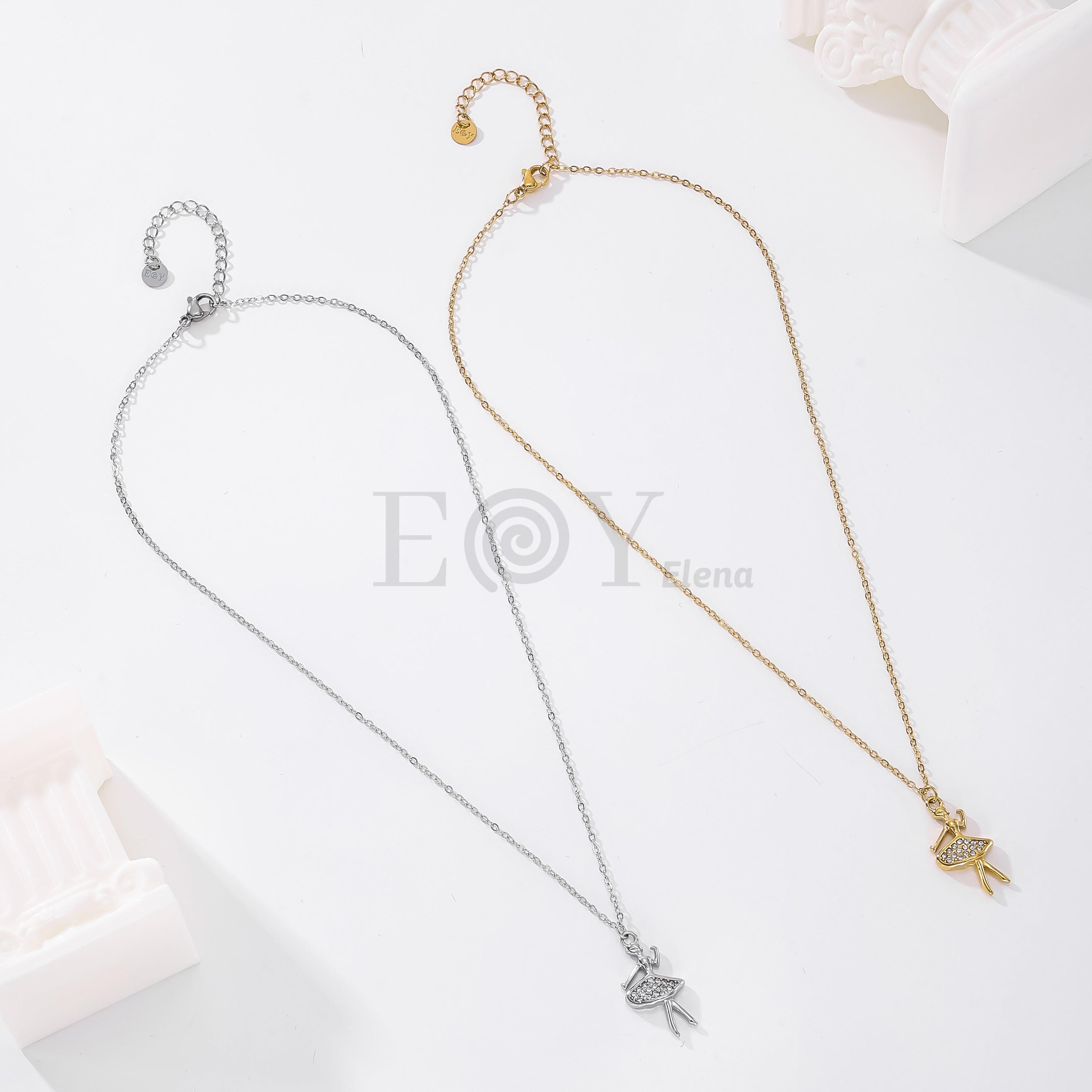 Collar bailarina con circonitas