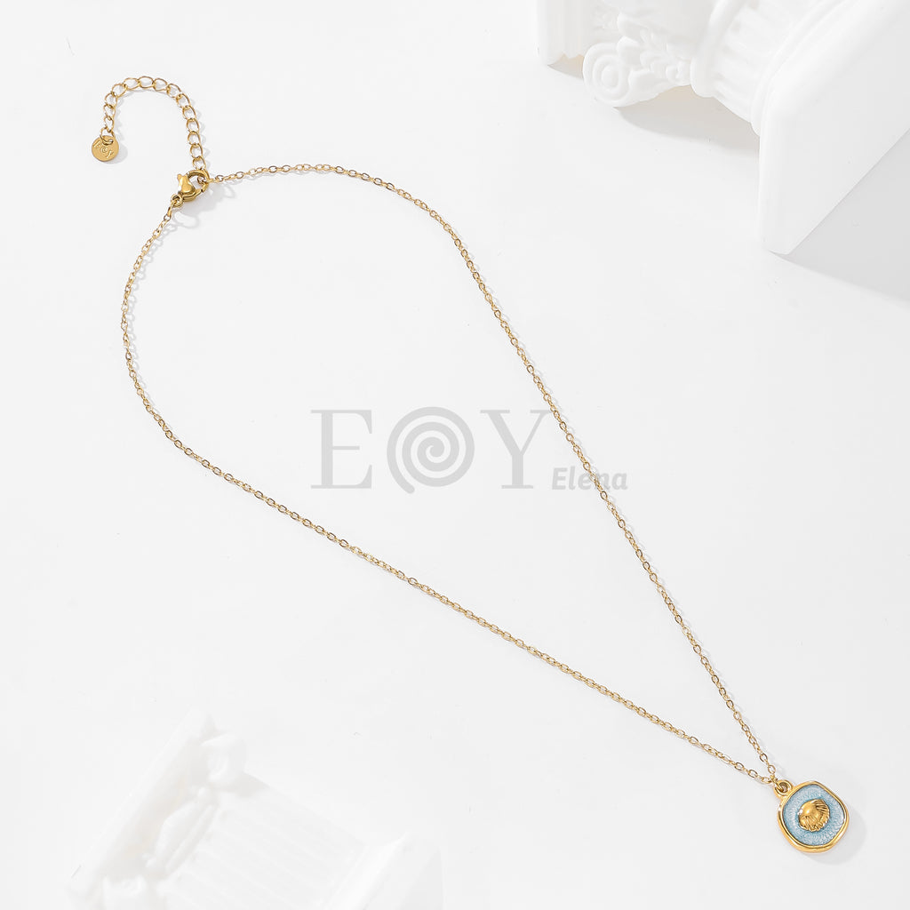 Collar chapa color y concha