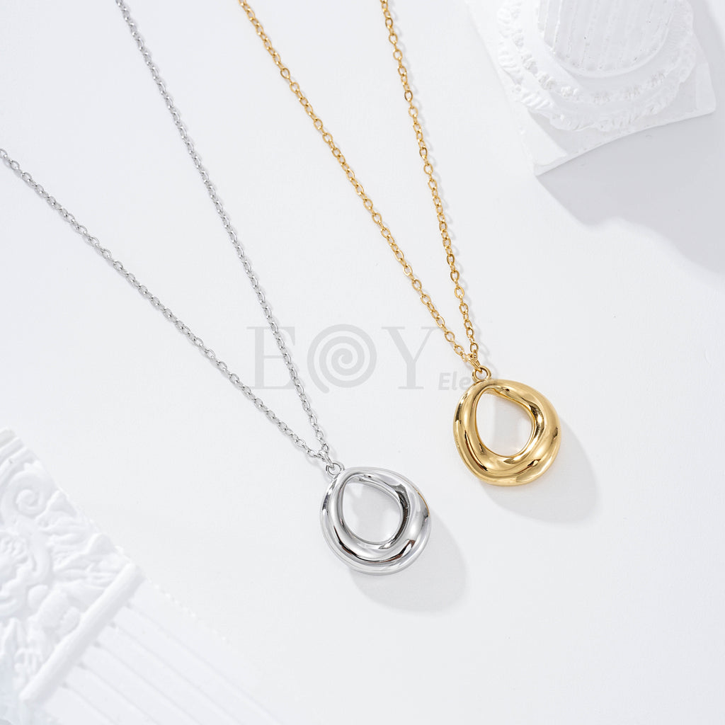 Collar con aro hueco acero