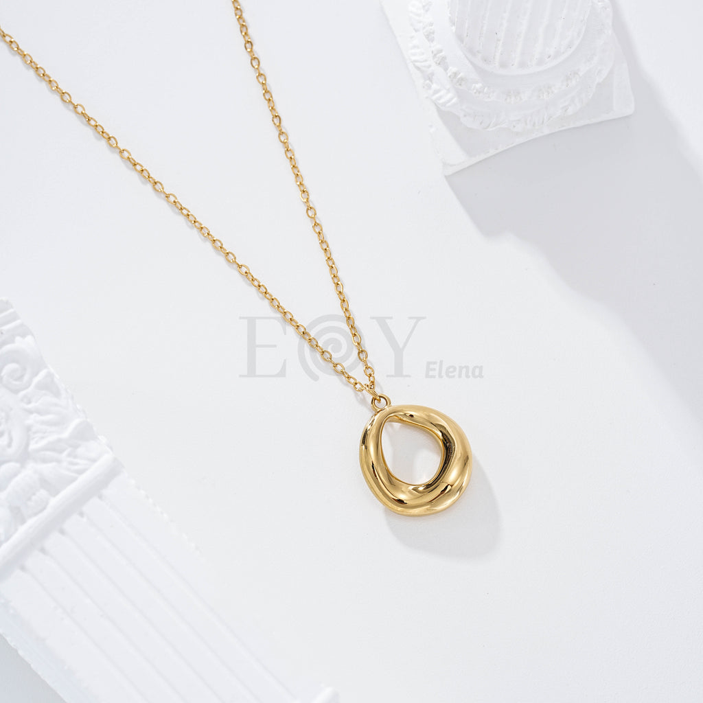 Collar con aro hueco acero
