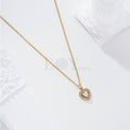 Collar con corazón circonitas acero