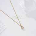 Collar corazón piedra acero