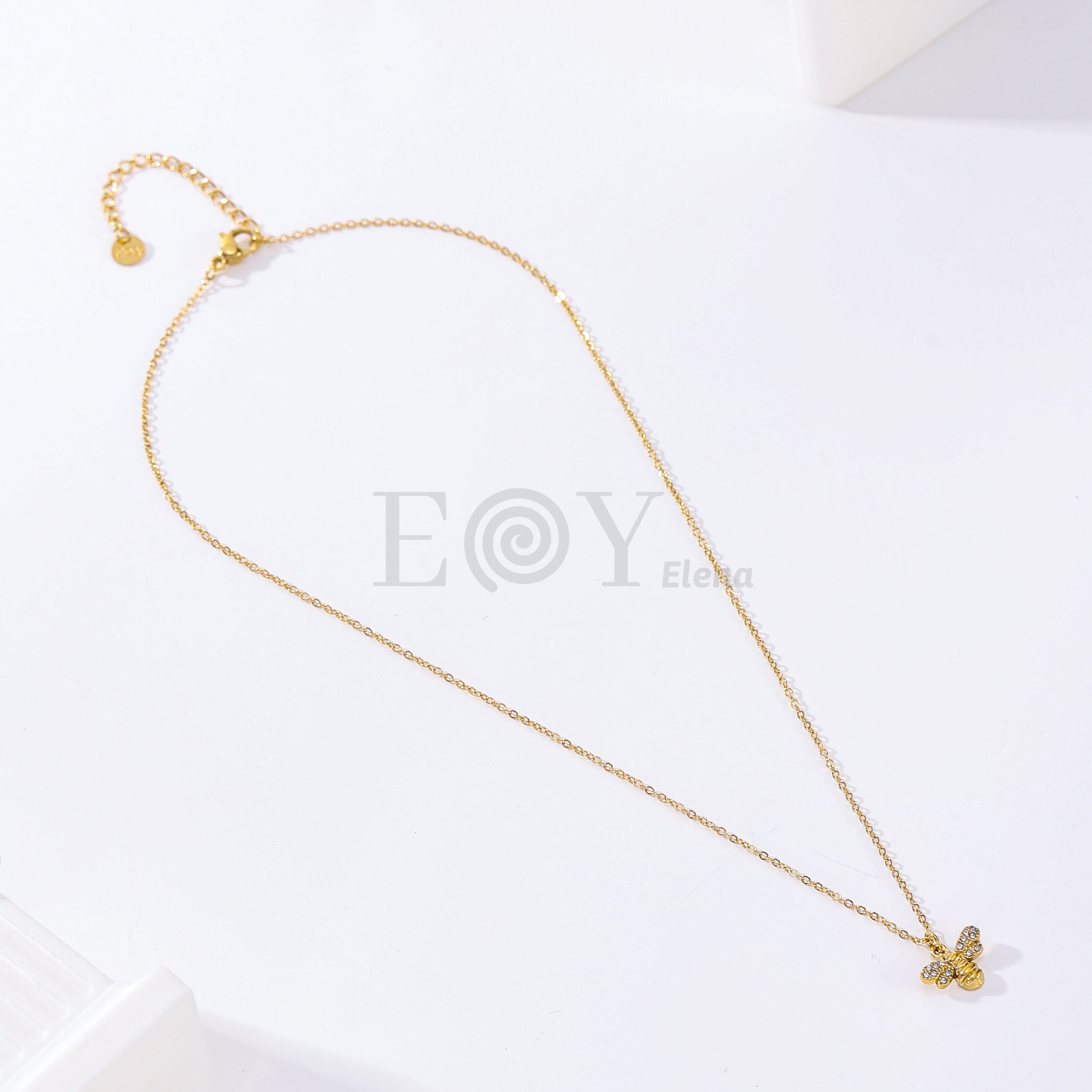 Collar abeja con circonitas