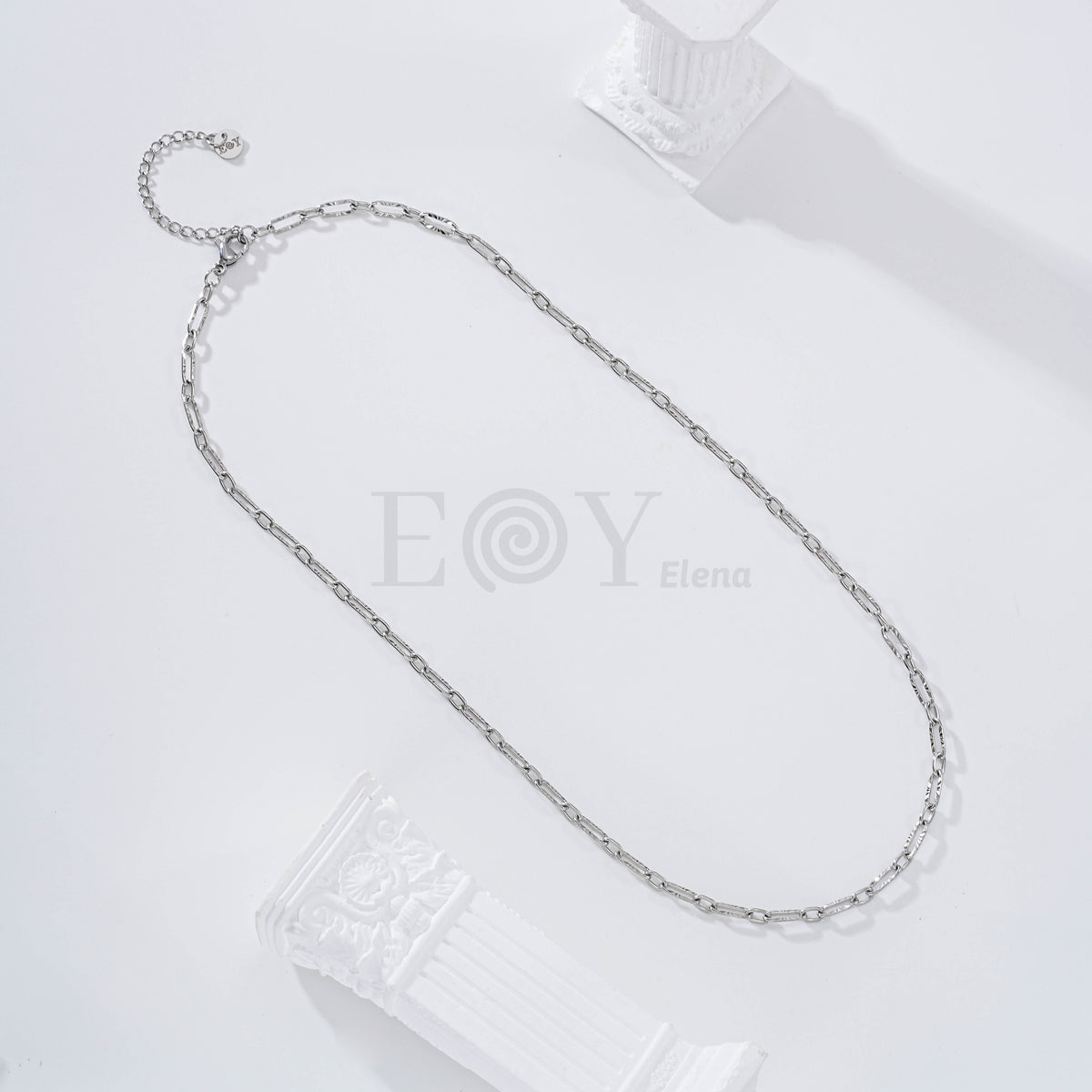Collar cadena eslabones largos acero