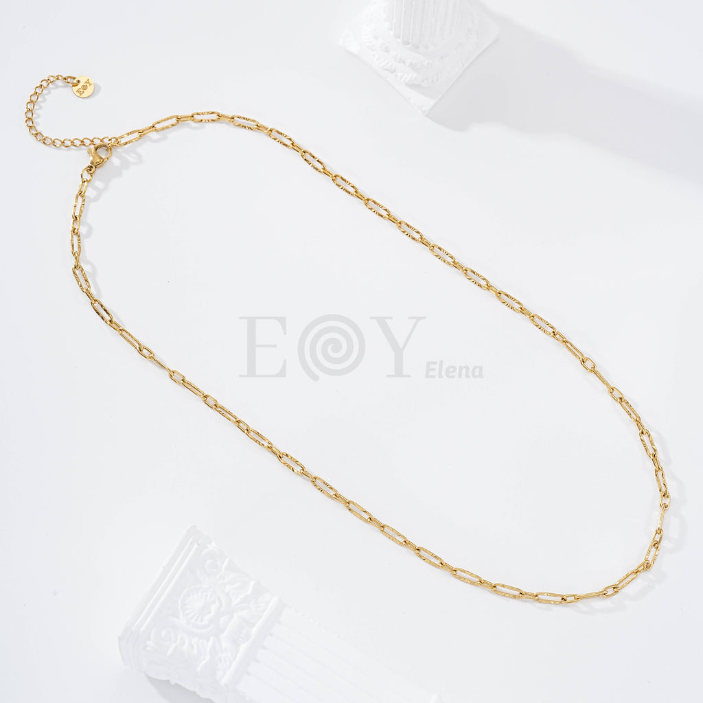 Collar cadena eslabones largos acero