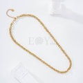 Collar cadena aros entrelazados acero
