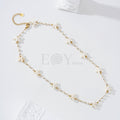 Collar con estrellas blancas acero