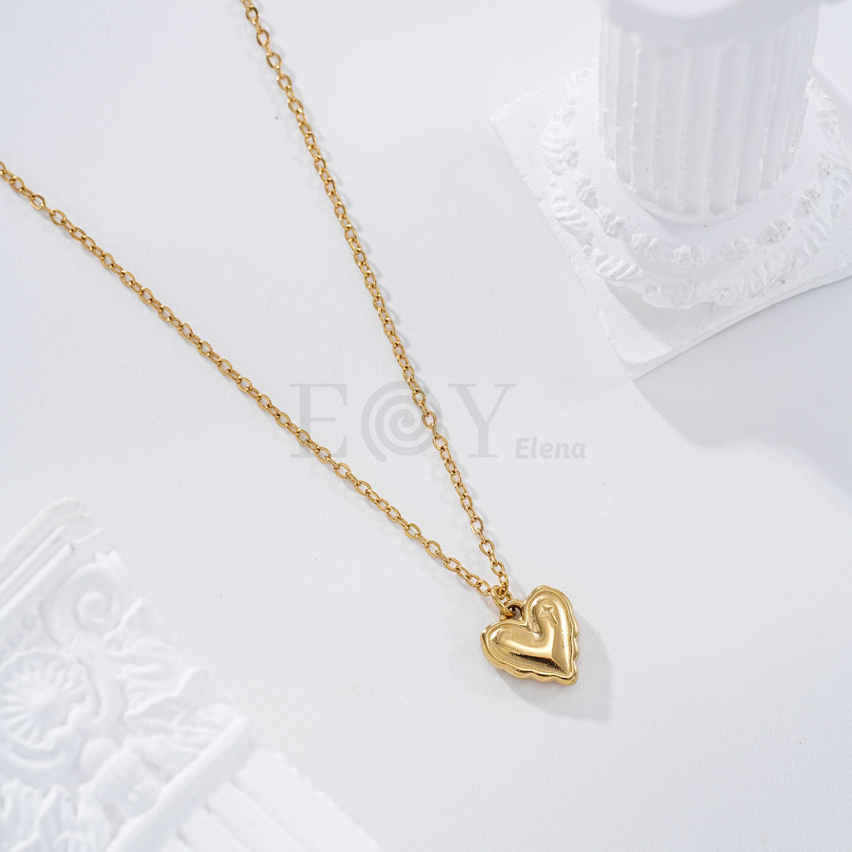 Collar corazón acero