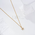 Collar estrella circonitas acero