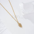 Collar hoja circonitas
