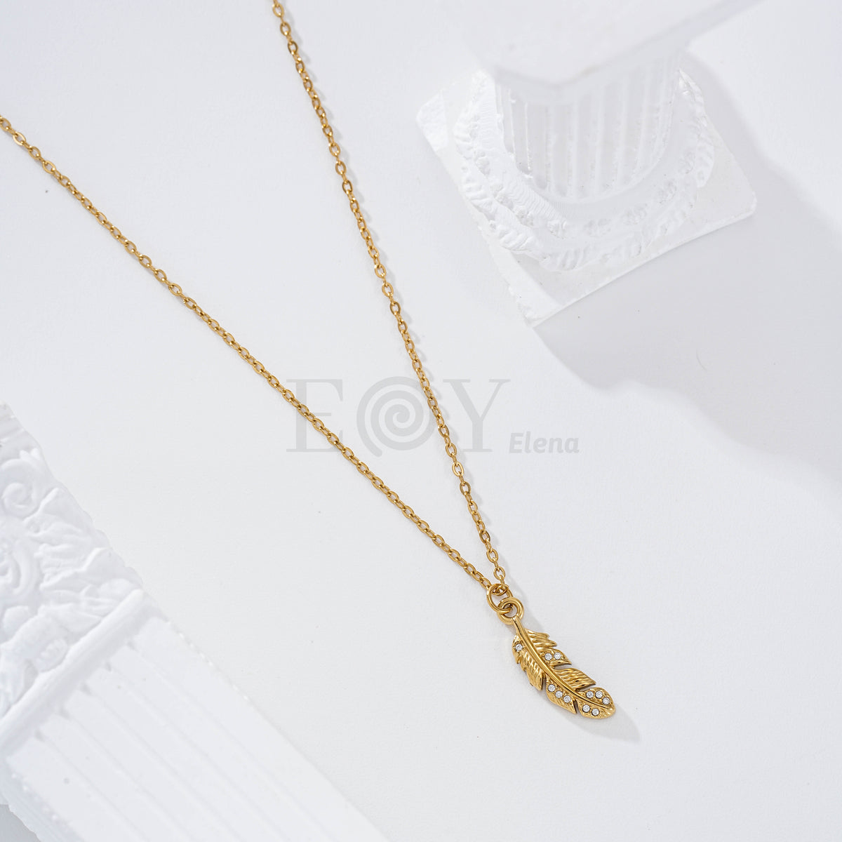 Collar pluma acero