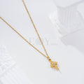 Collar con cruz acero