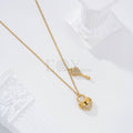 Collar candado corazón y llave acero