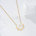 Collar ola con islas acero