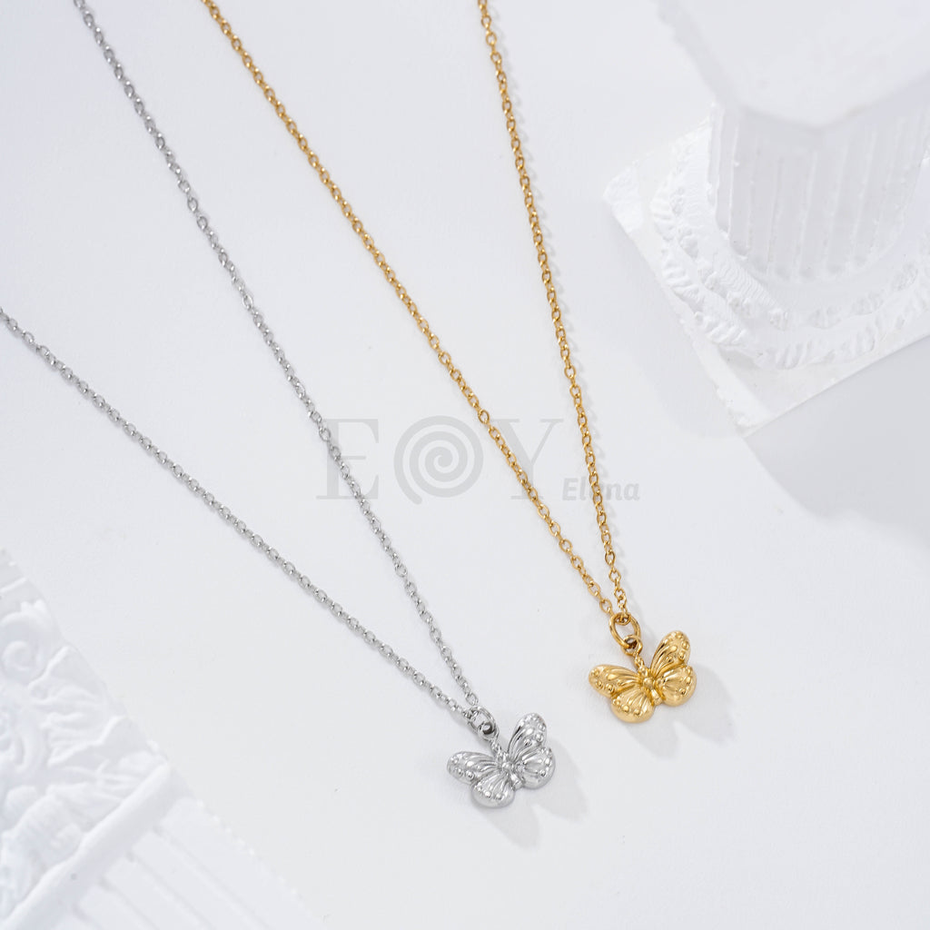 Collar mariposa acero