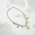 Collar estrellas de mar y detalles coloridos