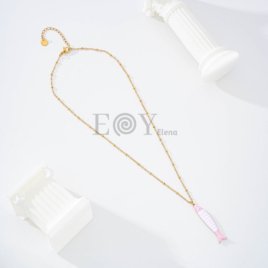 Collar pez alargado color