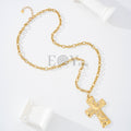 Collar cruz con circonitas