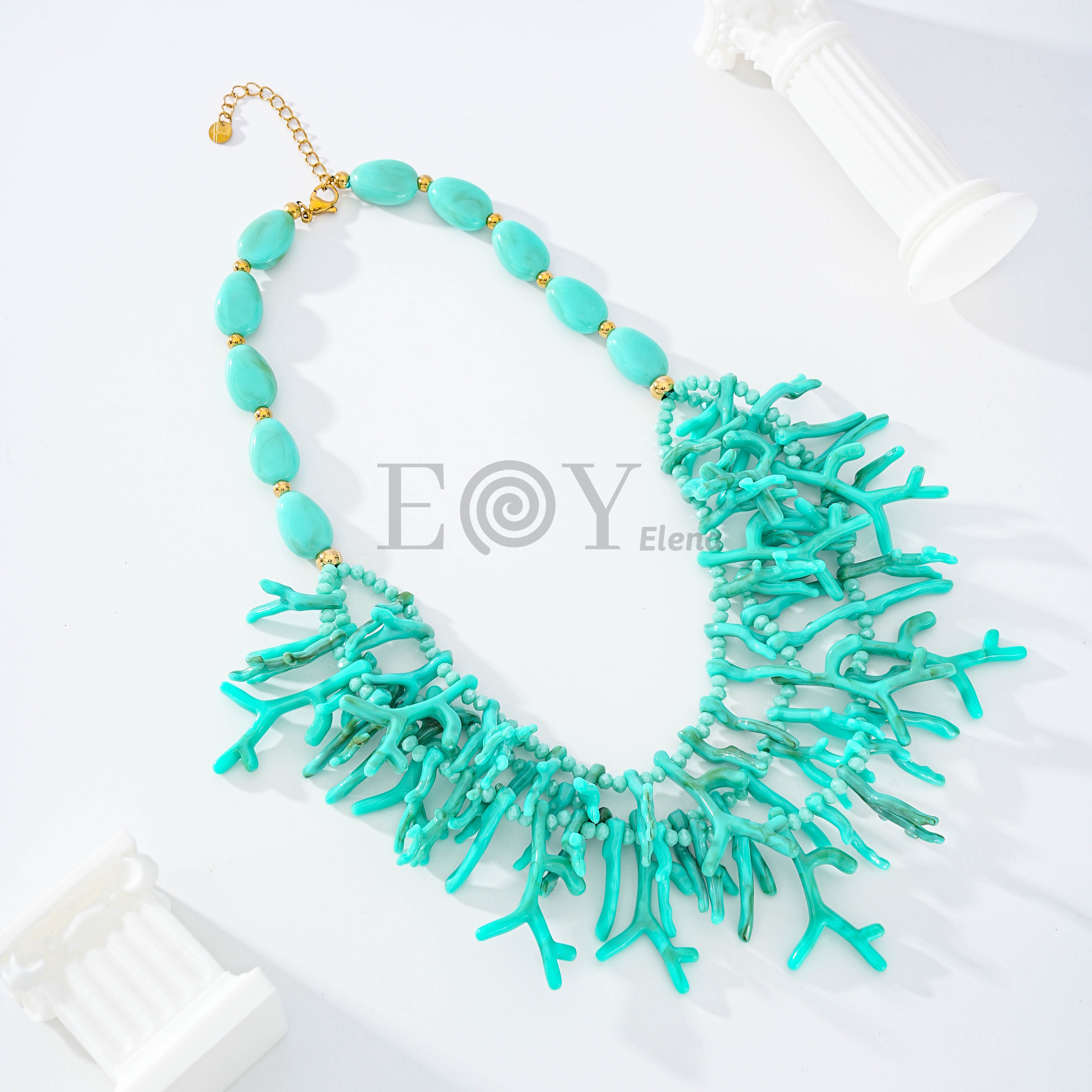 Collares colores tres filas corales