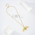 Collar pájaro con piedra turquesa
