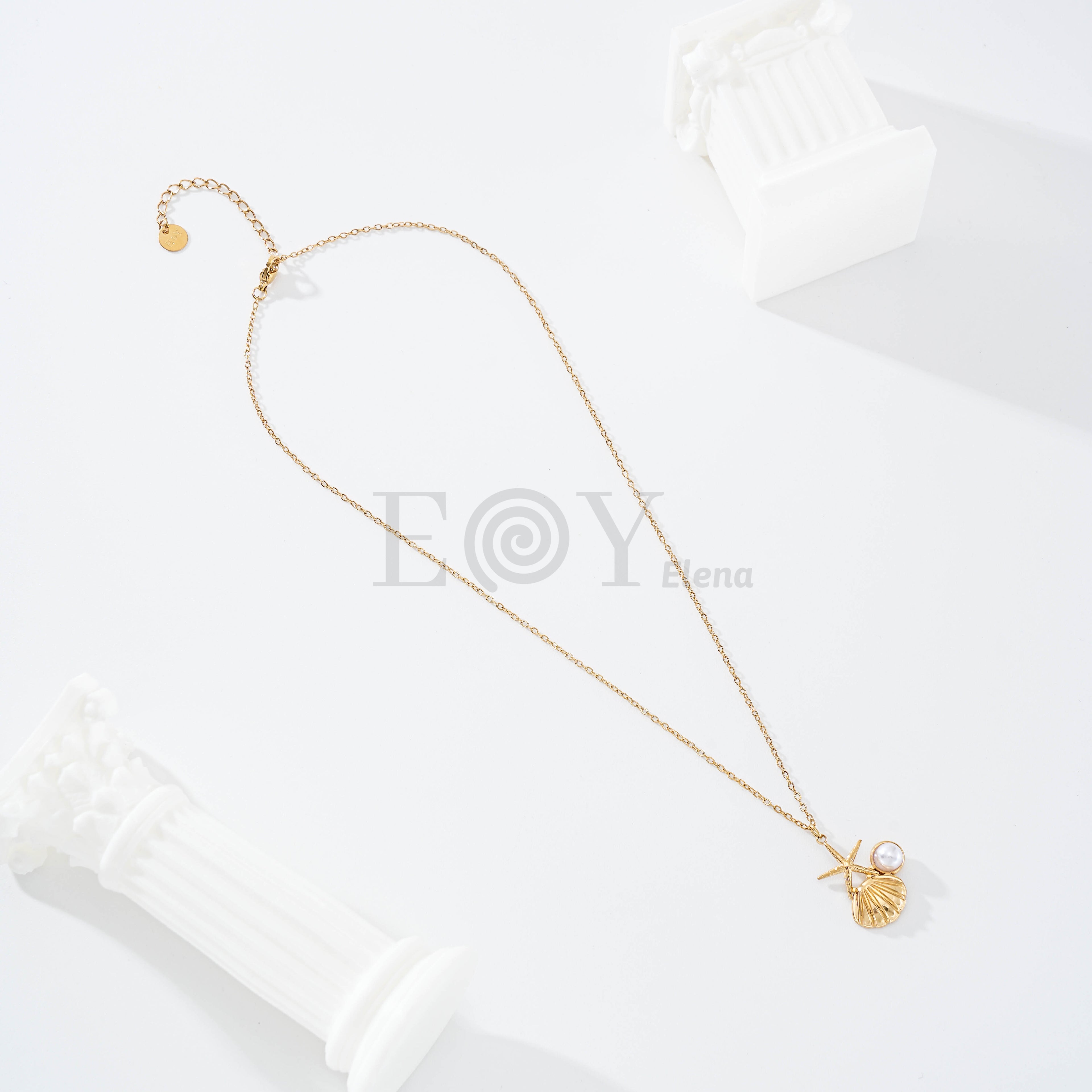 Collar estrella concha y perla