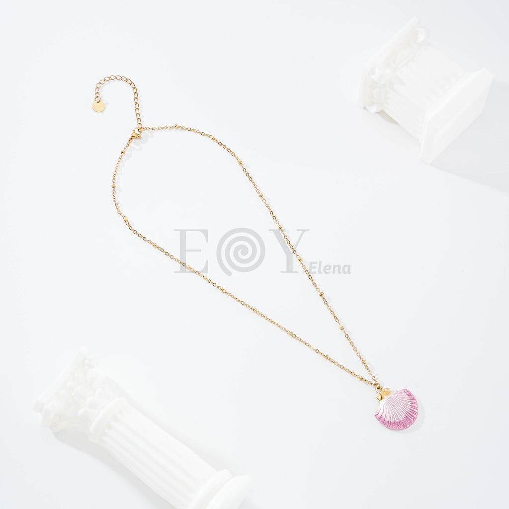 Collar concha con color