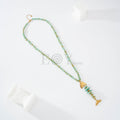 Collar piedras con espiga pez