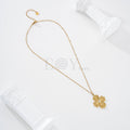 Collar trébol con circonita