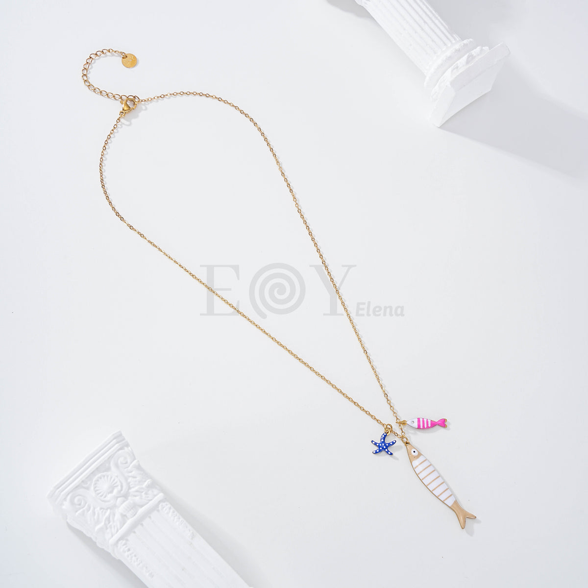 Collar doble pez y estrella mar
