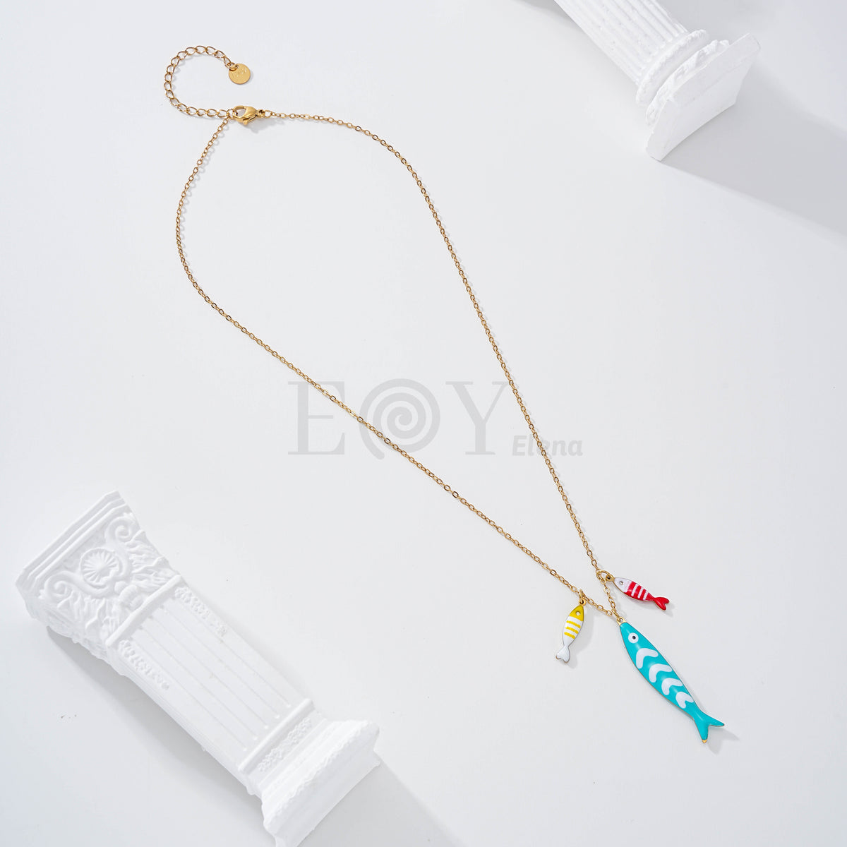 Collar triple pez acero