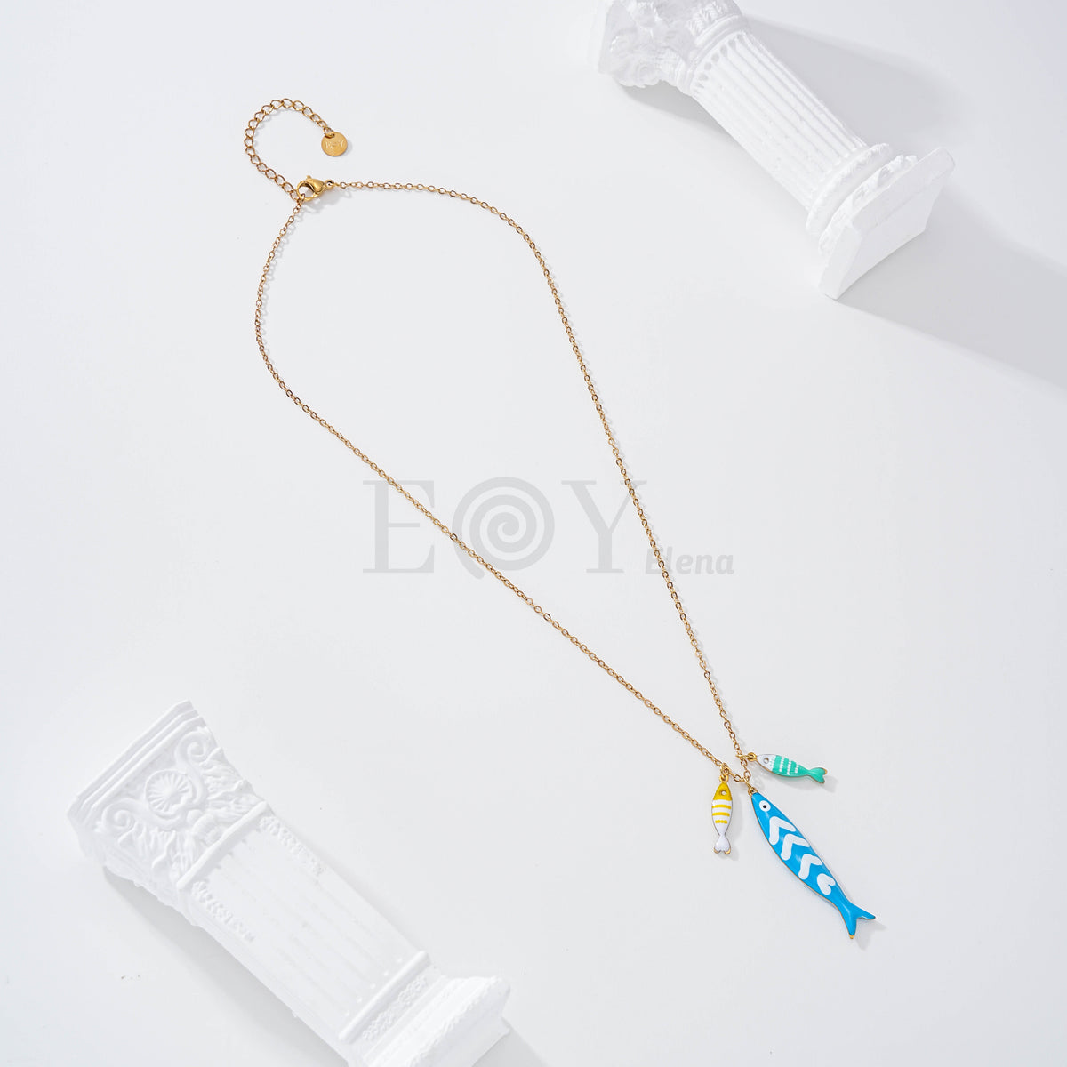 Collar triple pez acero
