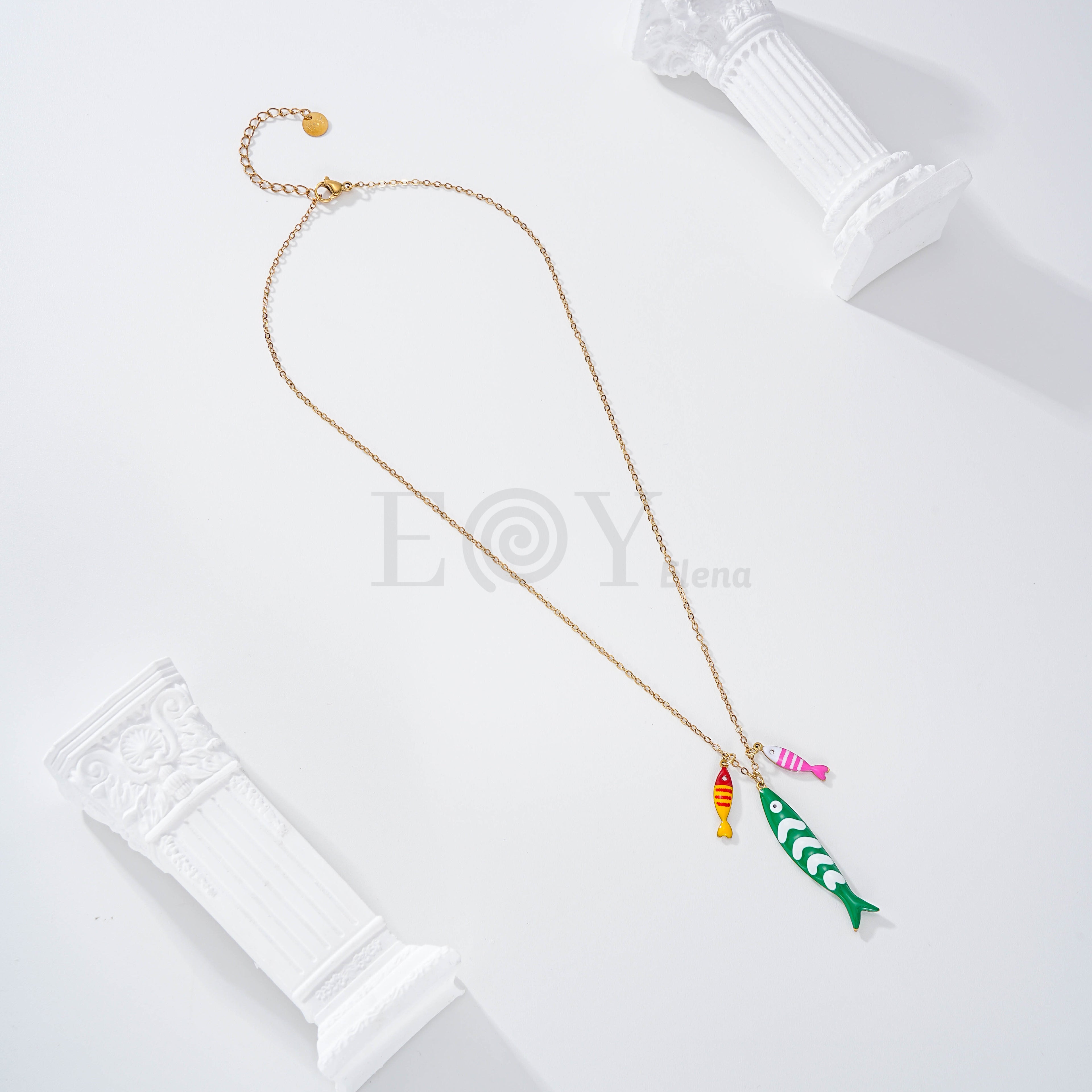 Collar triple pez acero