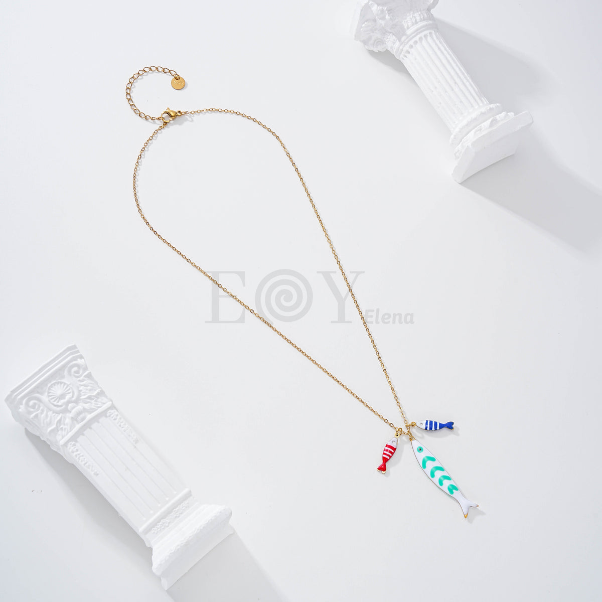 Collar triple pez acero