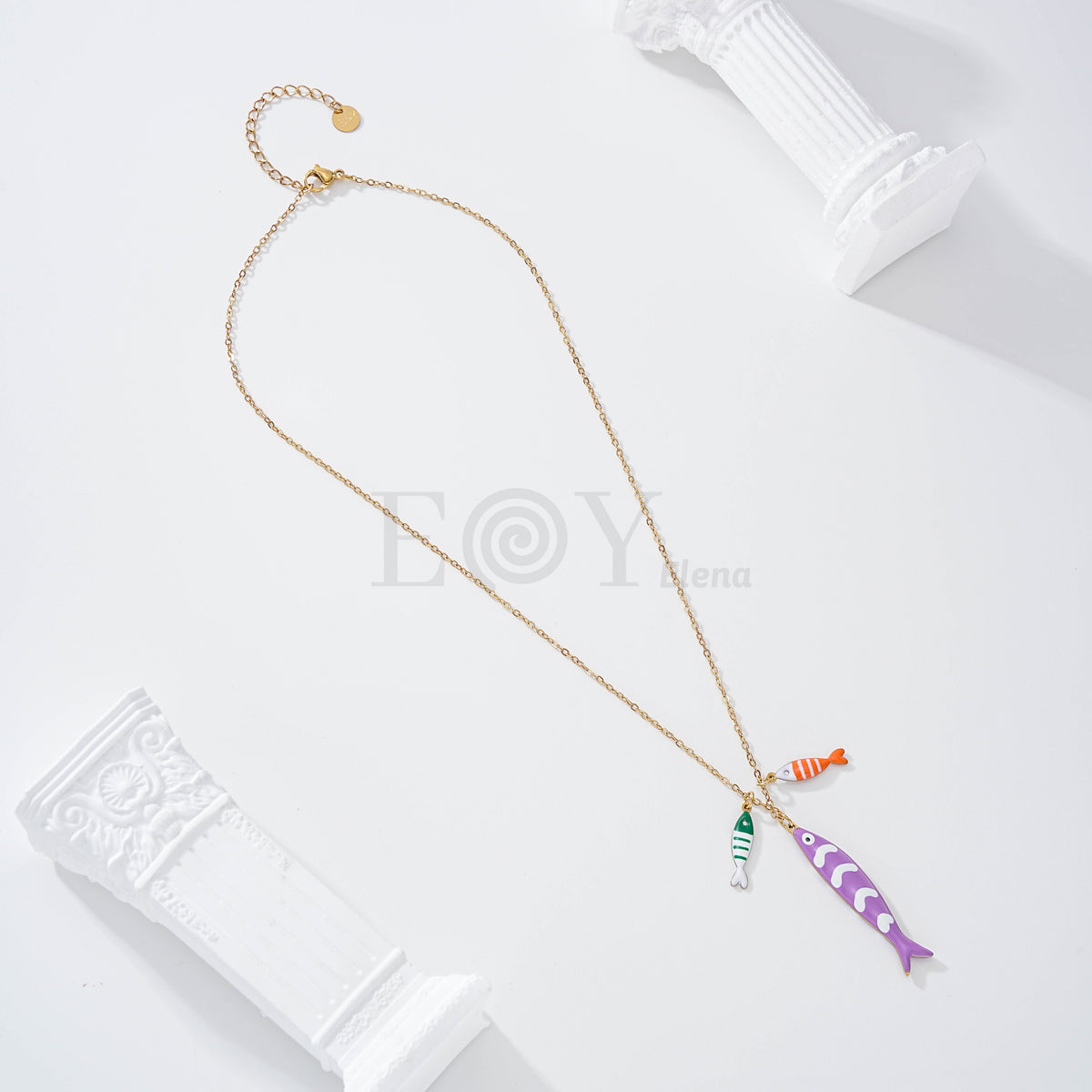 Collar triple pez acero