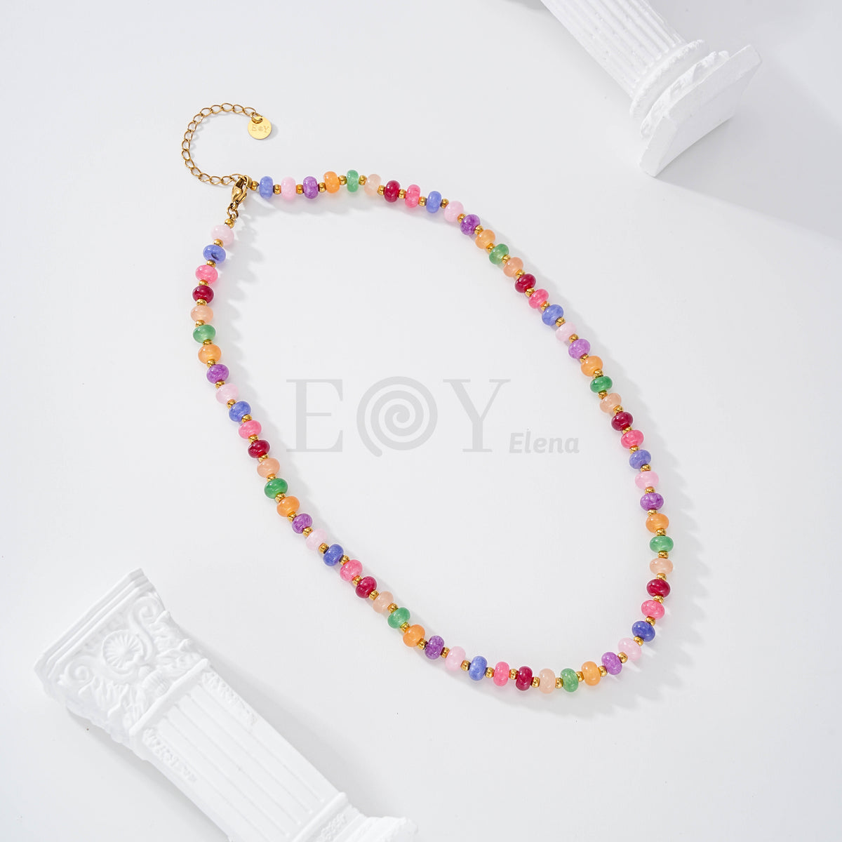 Collar cadena bolas colroes