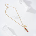 Collar pez rojo con chapa