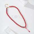 Collar de cadena roja y pez rojo