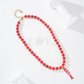 Collar bolas rojas con pez rojo