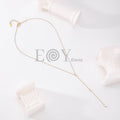 Collar Largo Y con Circonitas Marquesa de Acero Inoxidable Dorado