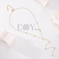 Collar Largo Y de Estrellas de Acero Inoxidable Dorado