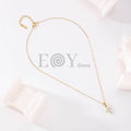Collar Minimalista Cruz de Circonitas en Acero Inoxidable Dorado