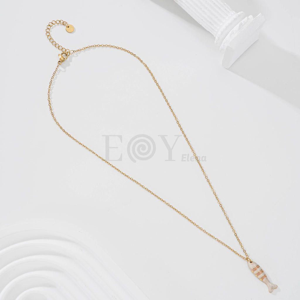 Collar pez alargado