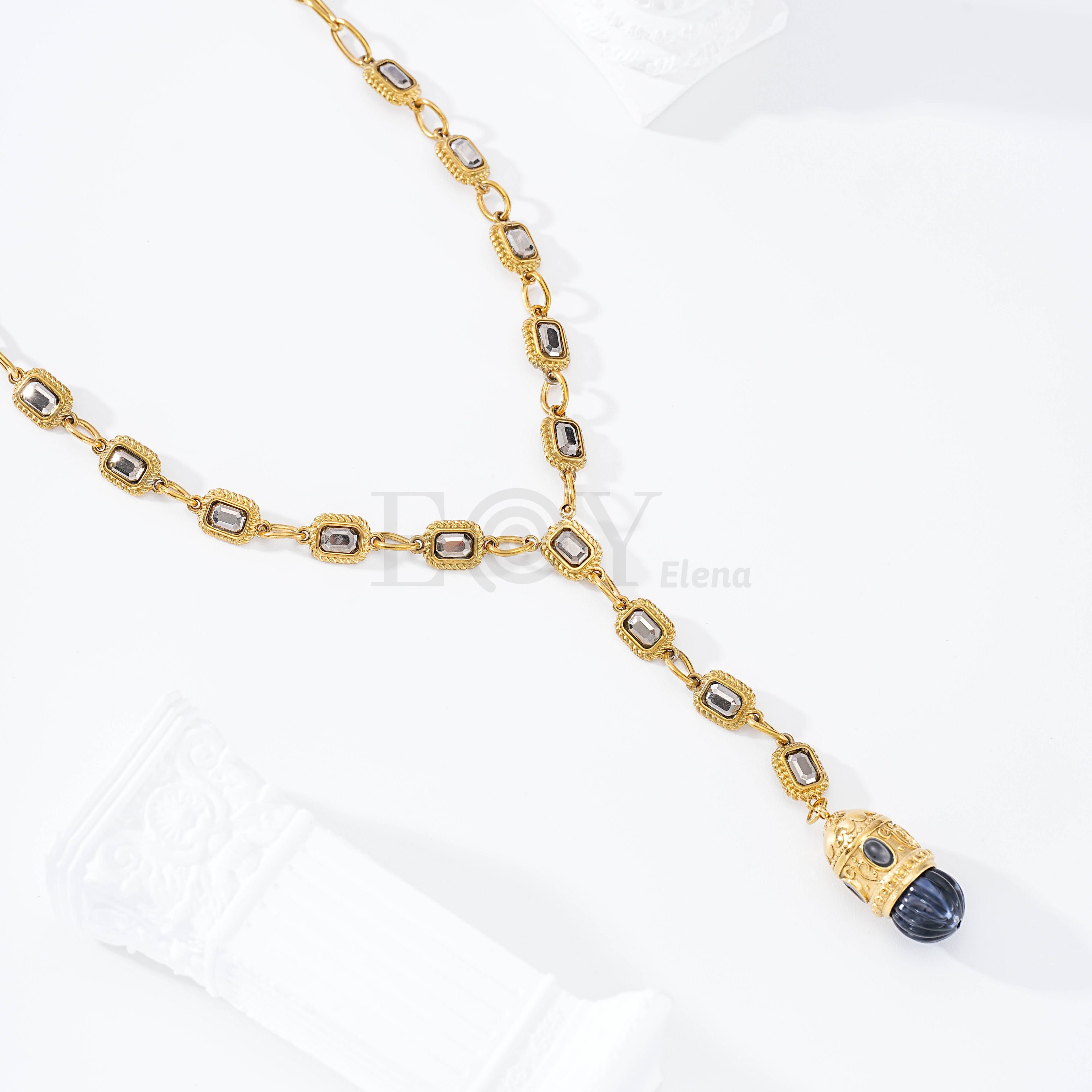 Collar circonitas y cacharo