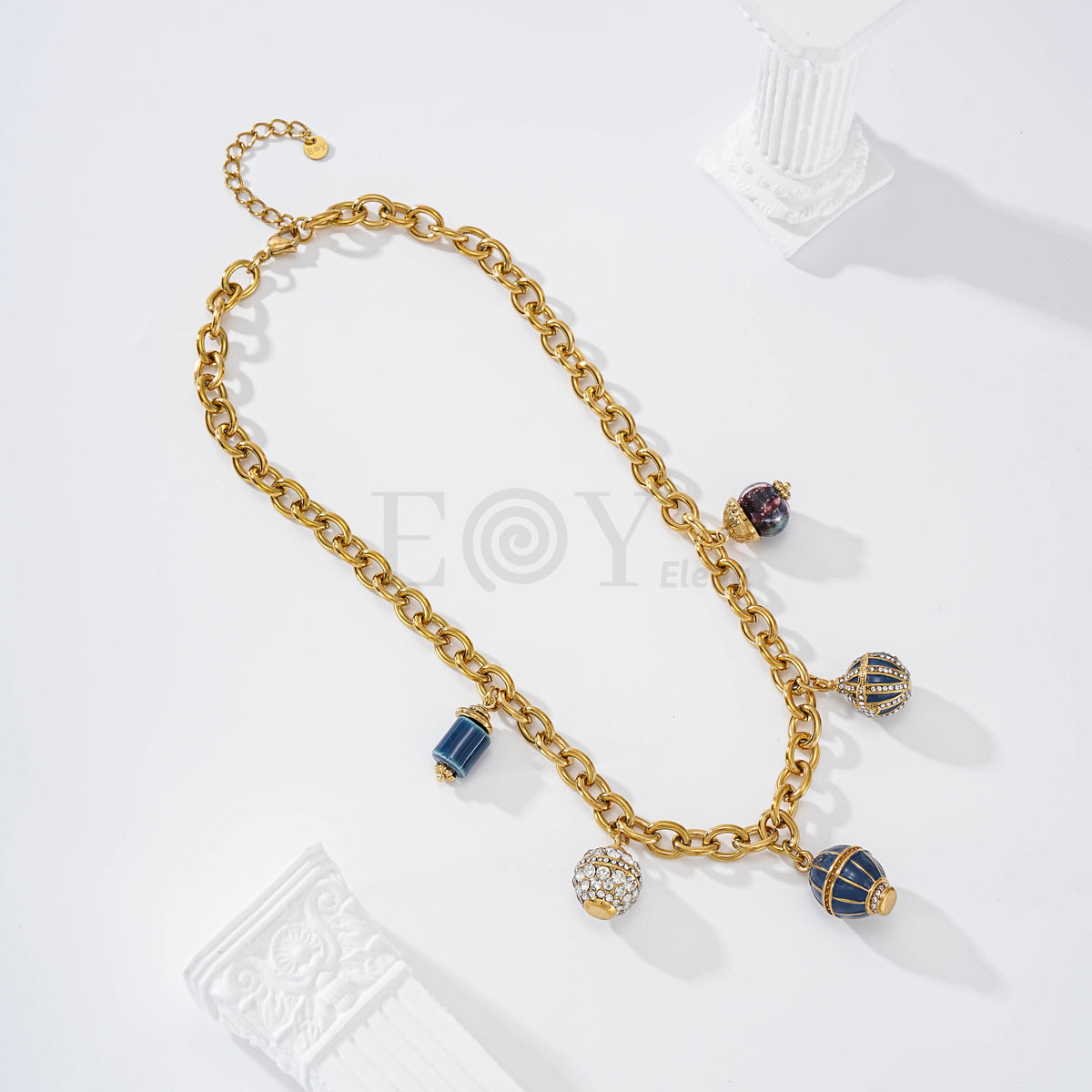 Collar cacharros o farolillos acero