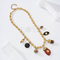 Collar con charms grandes acero