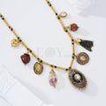 Collar con charms oscuros