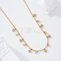 Collar con flores y circonitas