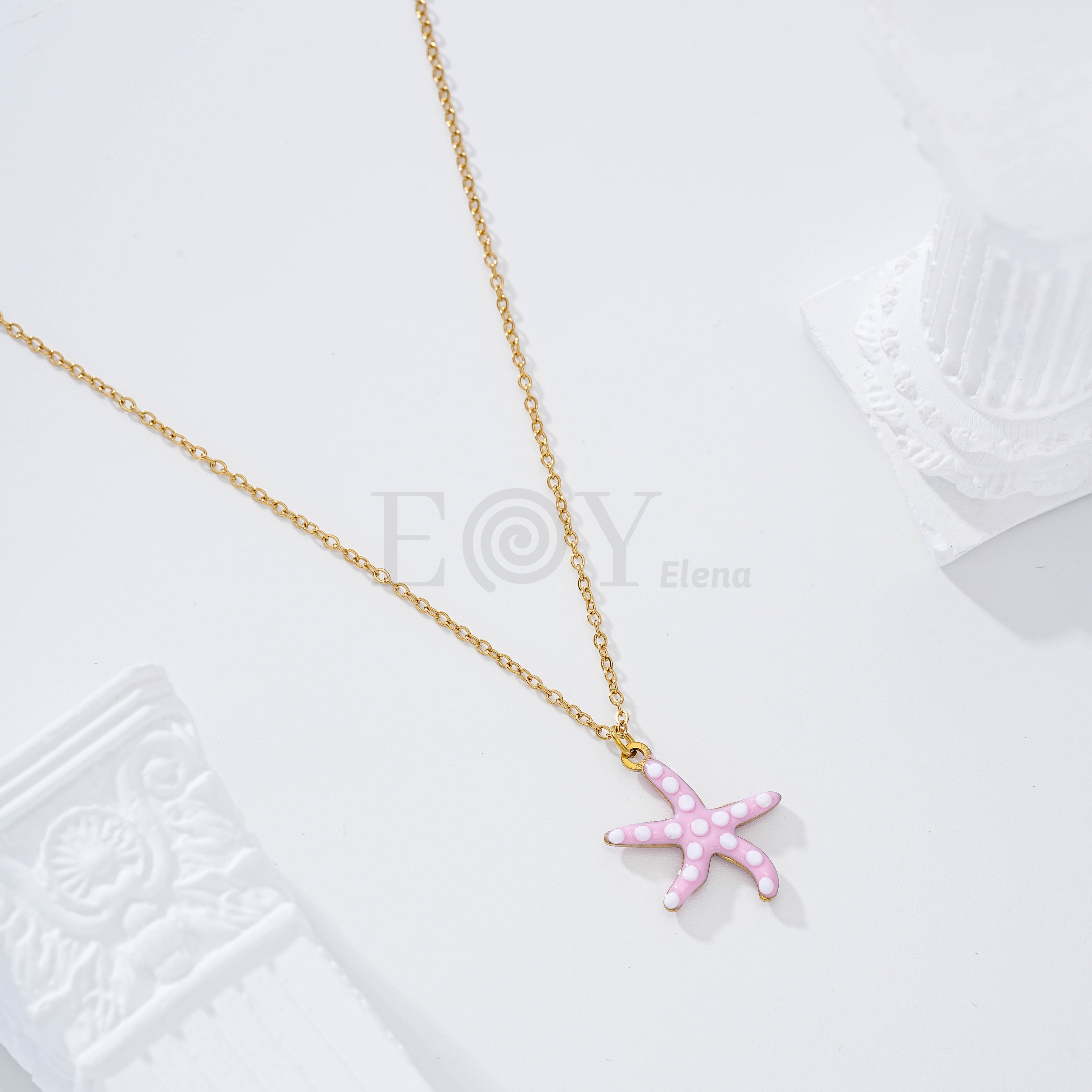 Collar estrella de mar lunares